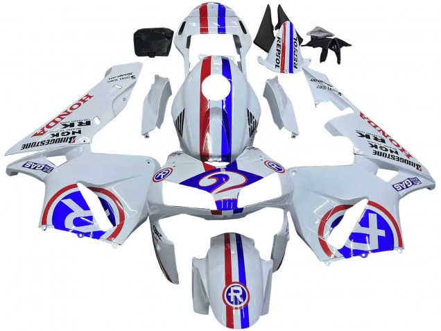 2003-2004 White Red Blue Honda CBR600RR Motorcycle Fairings UK