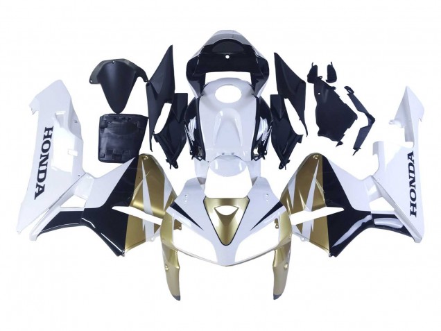 2005-2006 Gold White Black Honda CBR600RR Motorcycle Fairings UK