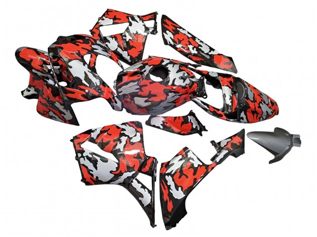 2005-2006 Black with Red Grey Camouflage Honda CBR600RR Motorcycle Fairings UK
