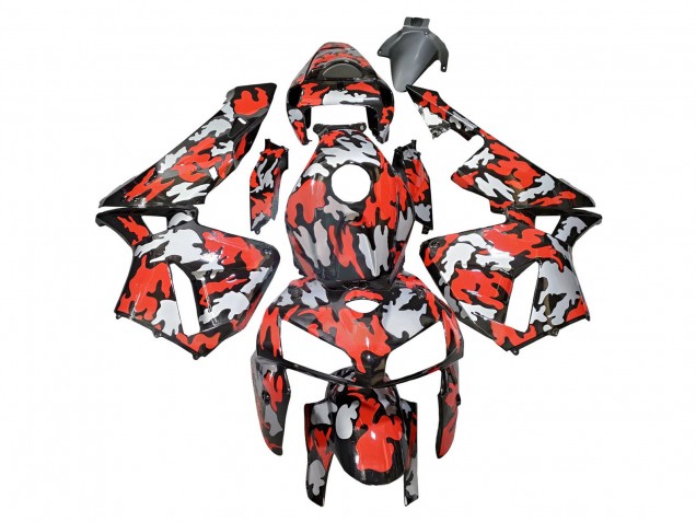 2005-2006 Black with Red Grey Camouflage Honda CBR600RR Motorcycle Fairings UK