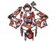 2005-2006 Black with Red Grey Camouflage Honda CBR600RR Motorcycle Fairings UK