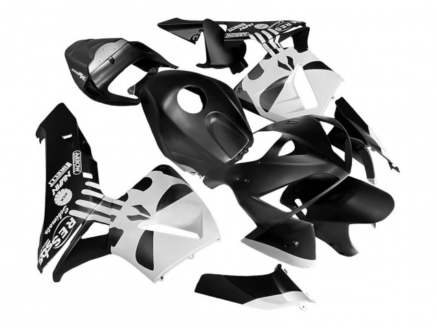 2005-2006 Black White Honda CBR600RR Bike Fairings UK