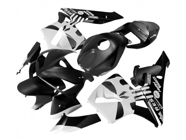 2005-2006 Black White Honda CBR600RR Bike Fairings UK