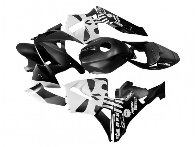 2005-2006 Black White Honda CBR600RR Bike Fairings UK