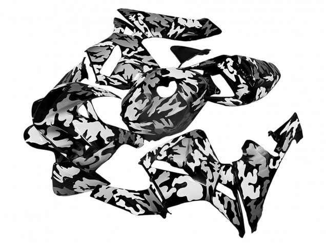 2005-2006 Black White Grey Camouflage Honda CBR600RR Motorcycle Fairings UK