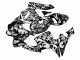 2005-2006 Black White Grey Camouflage Honda CBR600RR Motorcycle Fairings UK
