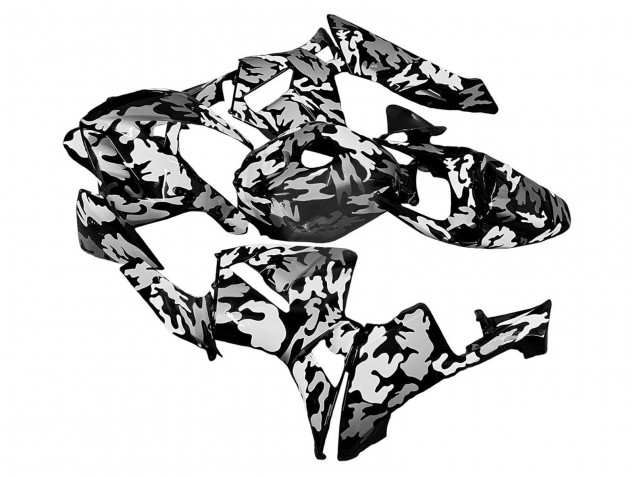 2005-2006 Black White Grey Camouflage Honda CBR600RR Motorcycle Fairings UK