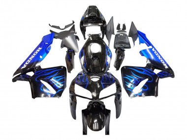 Buy 2005-2006 Glossy Black Blue Flame Honda CBR600RR Motorcycle Fairing UK