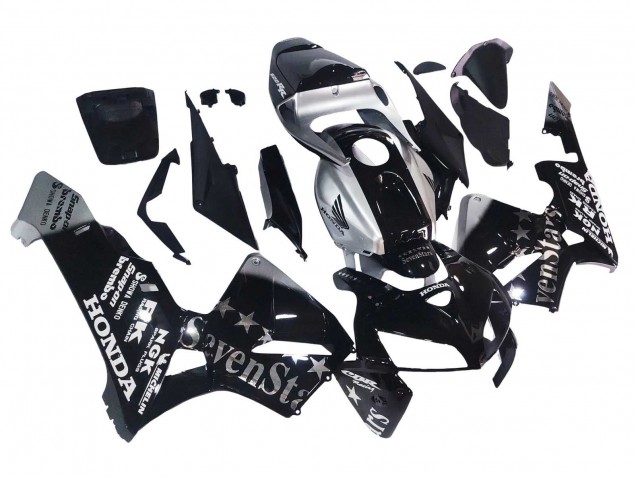 2005-2006 Black Silver SevenStars Honda CBR600RR Motorcycle Fairings UK