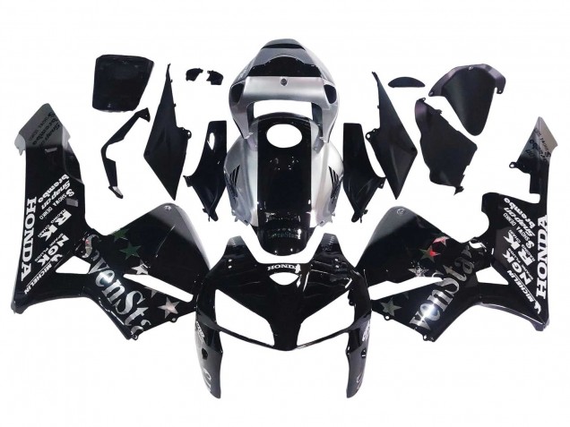 2005-2006 Black Silver SevenStars Honda CBR600RR Motorcycle Fairings UK