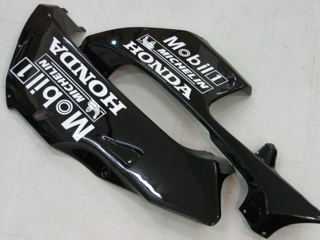 2005-2006 Glossy Black White West Honda CBR600RR Motorcycle Fairings UK