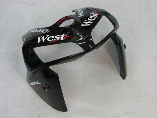 2005-2006 Glossy Black White West Honda CBR600RR Motorcycle Fairings UK