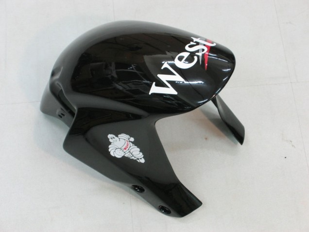 2005-2006 Glossy Black White West Honda CBR600RR Motorcycle Fairings UK