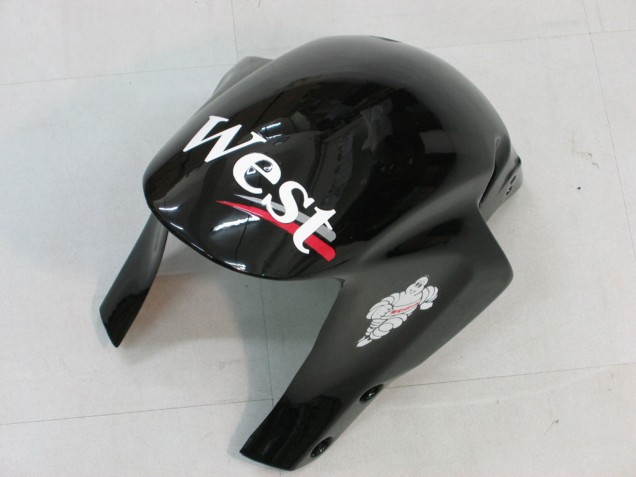 2005-2006 Glossy Black White West Honda CBR600RR Motorcycle Fairings UK