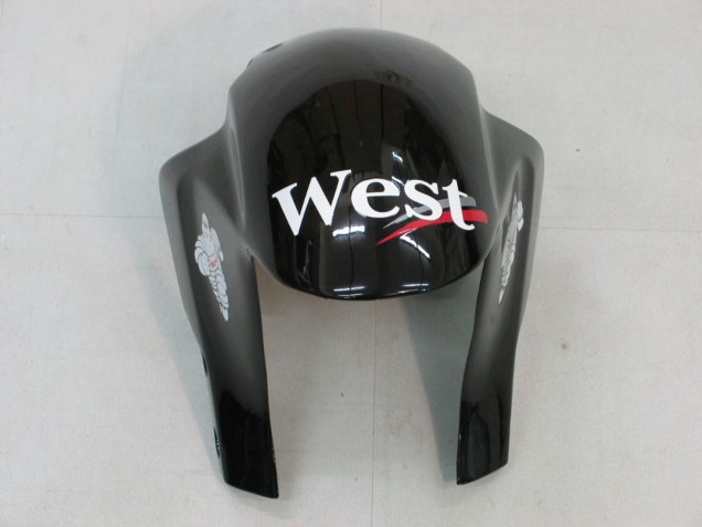 2005-2006 Glossy Black White West Honda CBR600RR Motorcycle Fairings UK