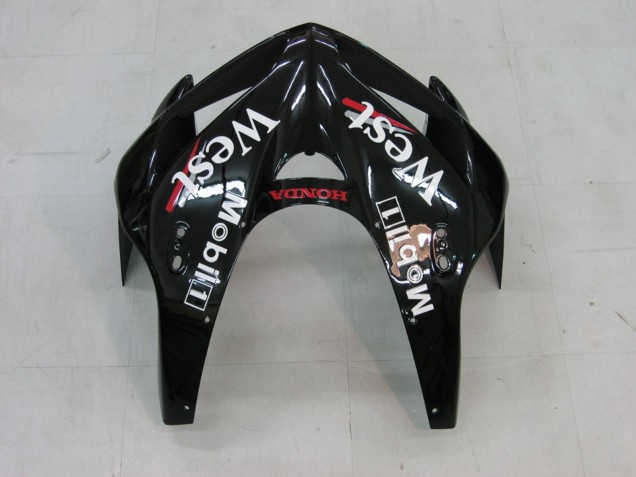 2005-2006 Glossy Black White West Honda CBR600RR Motorcycle Fairings UK