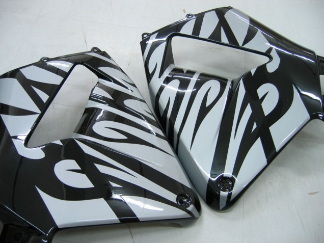2005-2006 Glossy Black Grey Flame Honda CBR600RR Motorcycle Fairings UK