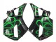 2005-2006 Glossy Black Green Flame Honda CBR600RR Motorcycle Fairings UK