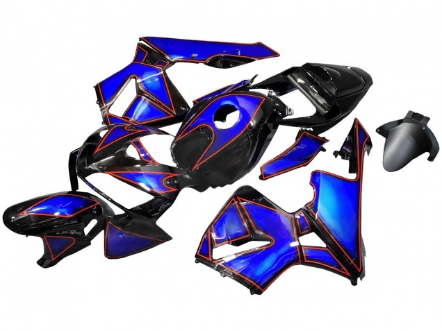 2005-2006 Blue Black with Red Line Honda CBR600RR Motorcycle Fairings UK