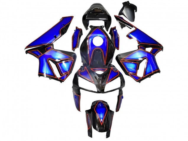2005-2006 Blue Black with Red Line Honda CBR600RR Motorcycle Fairings UK