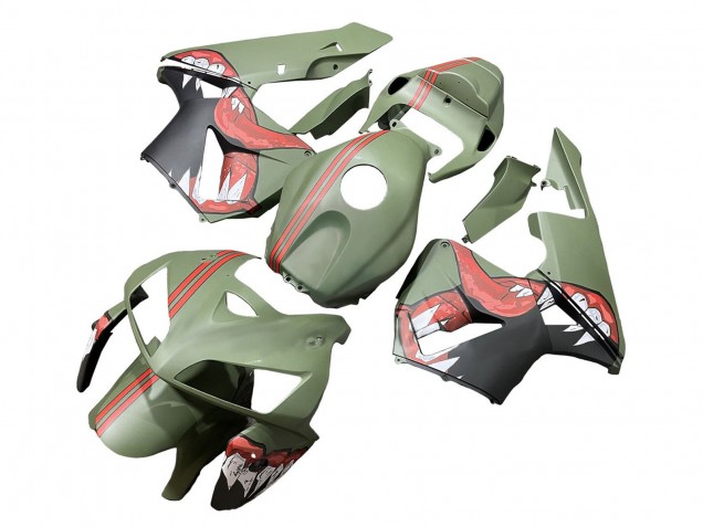 2005-2006 Green Red Shark Honda CBR600RR Motorcycle Fairings UK