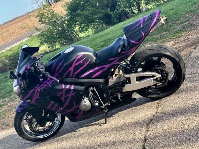 2005-2006 Matte Black Purple Honda CBR600RR Motorcycle Fairings UK