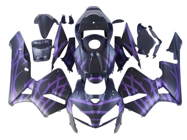 2005-2006 Matte Black Purple Honda CBR600RR Motorcycle Fairings UK