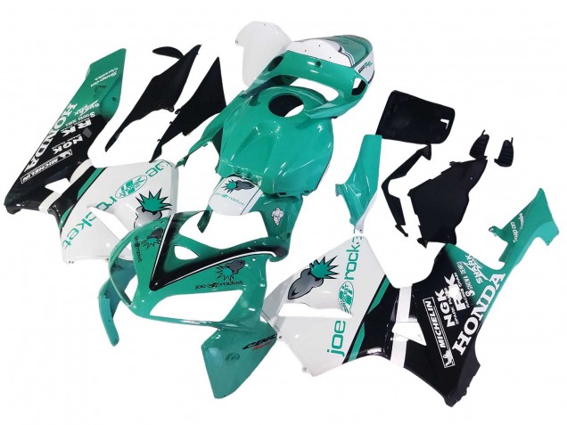 2005-2006 Light Green White Glossy Black JoeRocket Honda CBR600RR Motorcycle Fairings UK