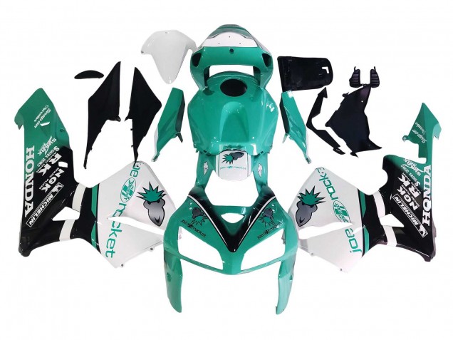 2005-2006 Light Green White Glossy Black JoeRocket Honda CBR600RR Motorcycle Fairings UK