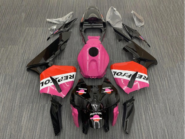 2005-2006 Pink Red Black Repsol Honda CBR600RR Motorcycle Fairings UK