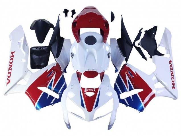 2005-2006 White Red Blue HRC Honda CBR600RR Motorcycle Fairing UK