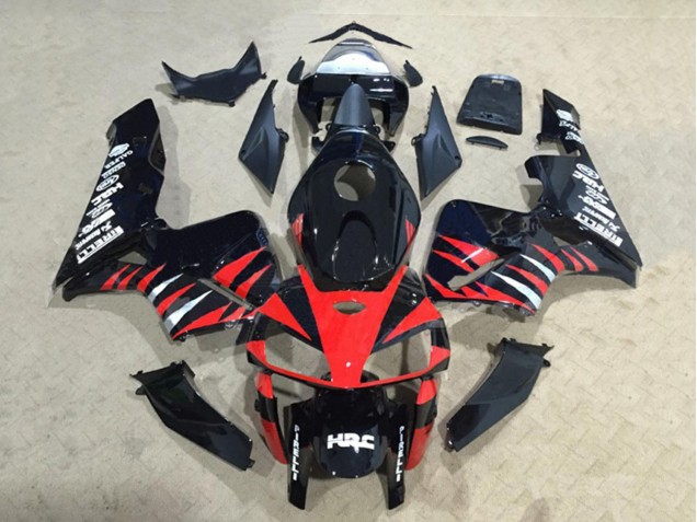 2005-2006 Glossy Black Red White HRC Honda CBR600RR Motorcycle Fairings UK