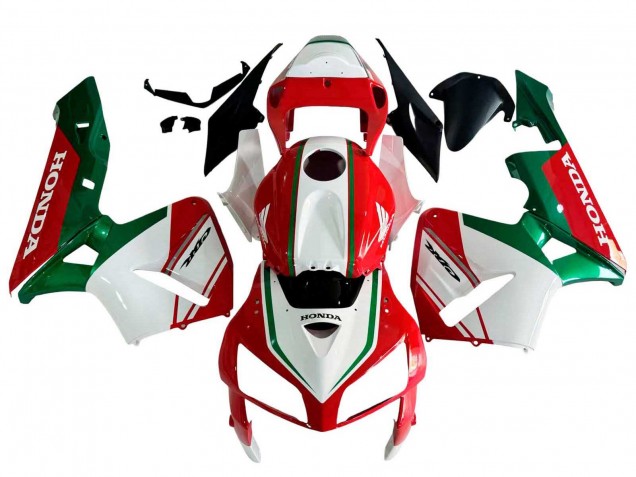 2005-2006 Red White Green Honda CBR600RR Motorcycle Fairings UK