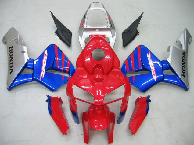 2005-2006 Red Blue Silver Honda CBR600RR Motorcycle Fairings UK
