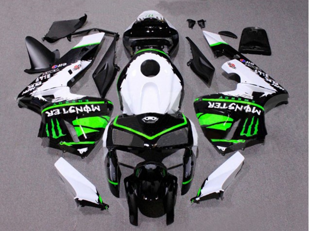 2005-2006 White Black Green Monster Honda CBR600RR Motorcycle Fairings UK