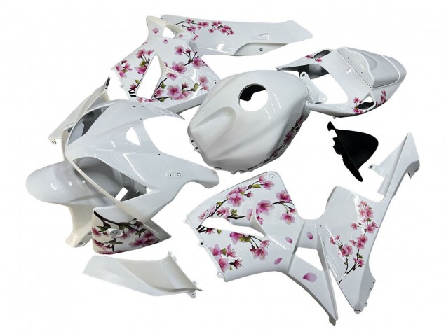 2005-2006 White with Cherry Blossom Honda CBR600RR Motorcycle Fairings UK