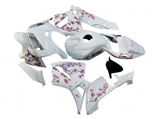 2005-2006 White with Cherry Blossom Honda CBR600RR Motorcycle Fairings UK