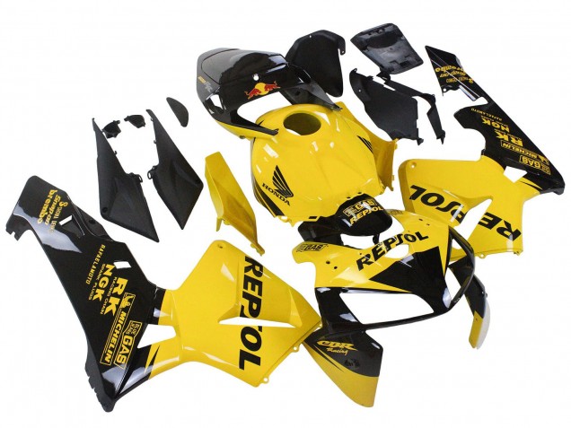 2005-2006 Yellow Black Repsol Honda CBR600RR Motorcycle Fairings UK