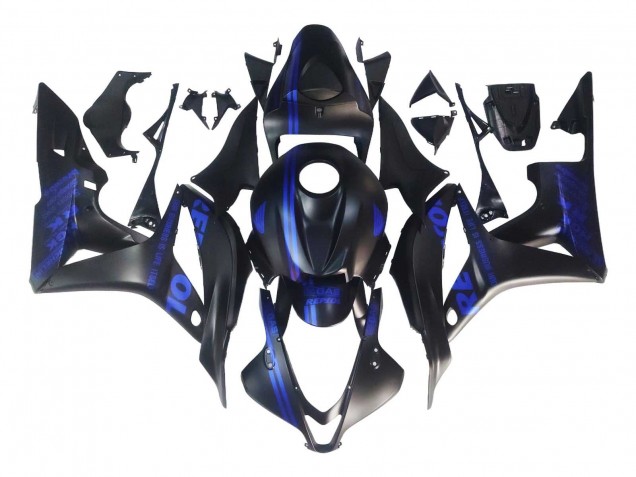 2007-2008 Matte Black Blue Repsol Honda CBR600RR Motorcycle Fairings UK