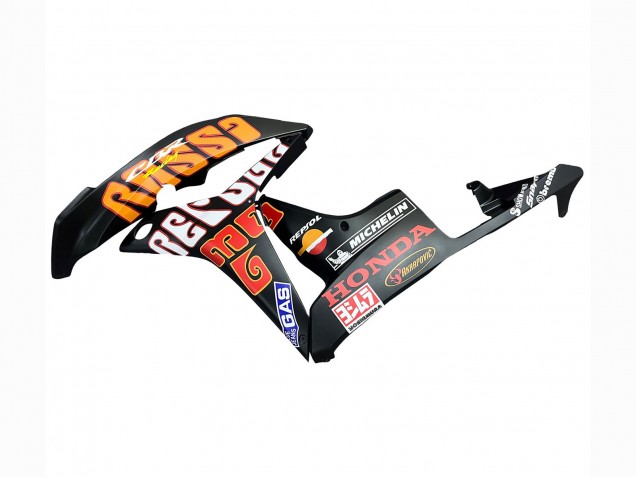 2007-2008 Matte Black Orange Red Rossi Repsol 46 Honda CBR600RR Motorcycle Fairings UK