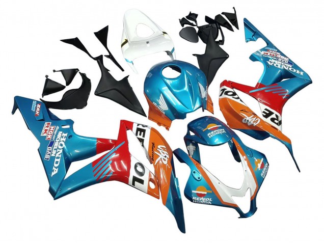 2007-2008 Orange White Red Blue Repsol Honda CBR600RR Motorcycle Fairings UK