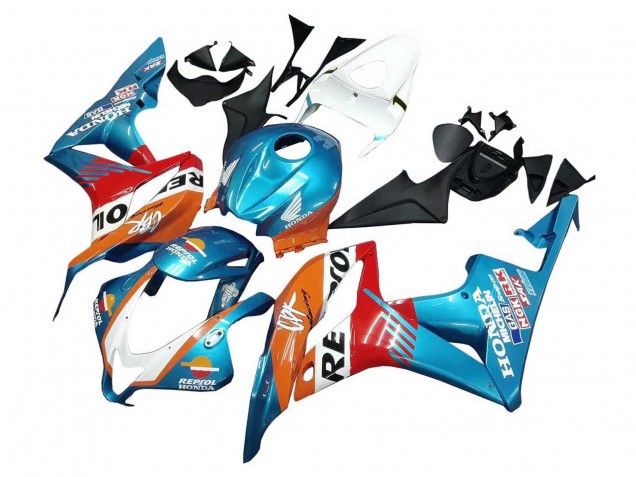 2007-2008 Orange White Red Blue Repsol Honda CBR600RR Motorcycle Fairings UK