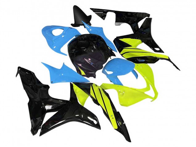 2007-2008 Blue Yellow Glossy Black Honda CBR600RR Motorcycle Fairings UK