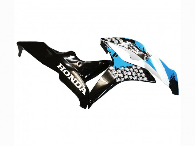 2007-2008 White Light Blue Glossy Black Honda CBR600RR Motorcycle Fairings UK