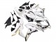 2007-2008 White Gold Glossy Black Playboy Honda CBR600RR Motorcycle Fairing UK