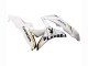 2007-2008 White Gold Glossy Black Playboy Honda CBR600RR Motorcycle Fairing UK