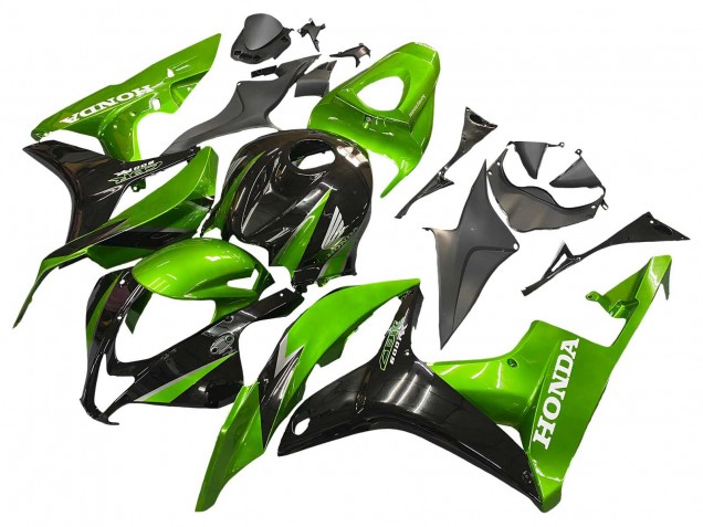 2007-2008 Green Glossy Black Honda CBR600RR Motorcycle Fairing Kits UK