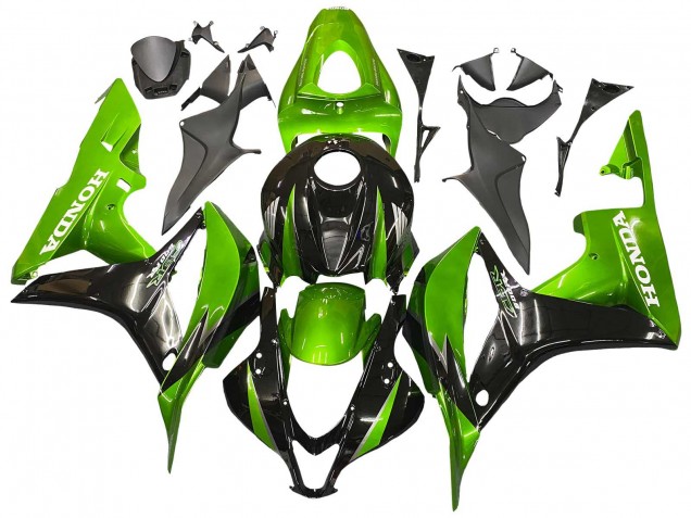 2007-2008 Green Glossy Black Honda CBR600RR Motorcycle Fairing Kits UK