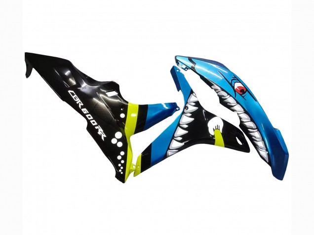 2007-2008 Green Yellow Glossy Black Shark 46 Honda CBR600RR Motorcycle Fairings UK