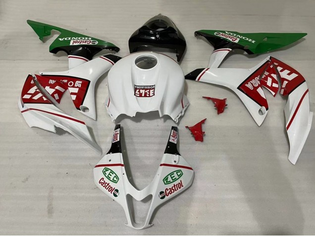 2007-2008 White Green Red Castrol Honda CBR600RR Motorcycle Fairings UK